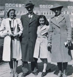 The Frank family in 1941, photographed at Merwedeplein in Amsterdam.
