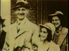 Otto and Anne Frank at the wedding of Miep and Jan Gies.