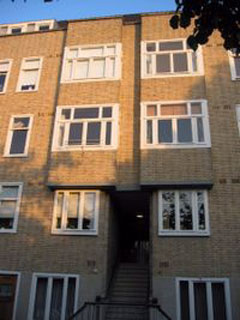 The apartment building at Amsterdam's Merwedeplein where the Frank family lived from 1933 to 1942.