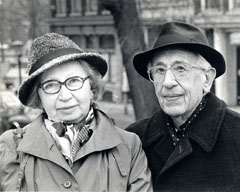 Miep and Jan Gies, fall of 1985, in Amsterdam