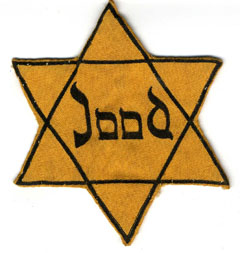 Davidsster die alle joden moesten dragen.