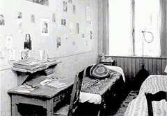 Das Zimmer von Anne und Margot (später Fritz Pfeffer) im Hinterhaus.