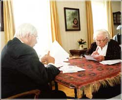 Miep Gies and Cor Suijk answering letters