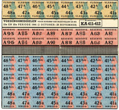 Zogenaamde ‘bonkaart’ waarmee je een kleine hoeveelheid voedsel (Vlees, brood, boter) kon krijgen. Deze is uit oktokber 1944.