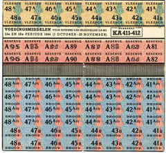 Sogenannte Lebensmittelmarke, mit der man eine kleine Menge eines bestimmten Produkts (Fleisch, Brot, Butter) erhalten konnte. Diese stammt von Oktober 1944.