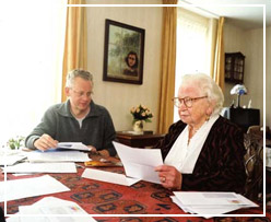 Miep Gies and her son Paul